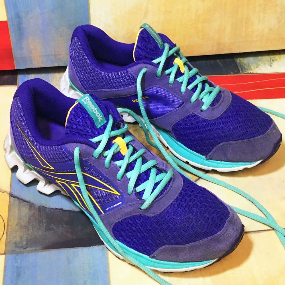 WOMEN'S REEBOK 3D FUSE FRAME RUNNING SHOES WOMENS SIZE 9 PURPLE ATHLETIC TRAINER